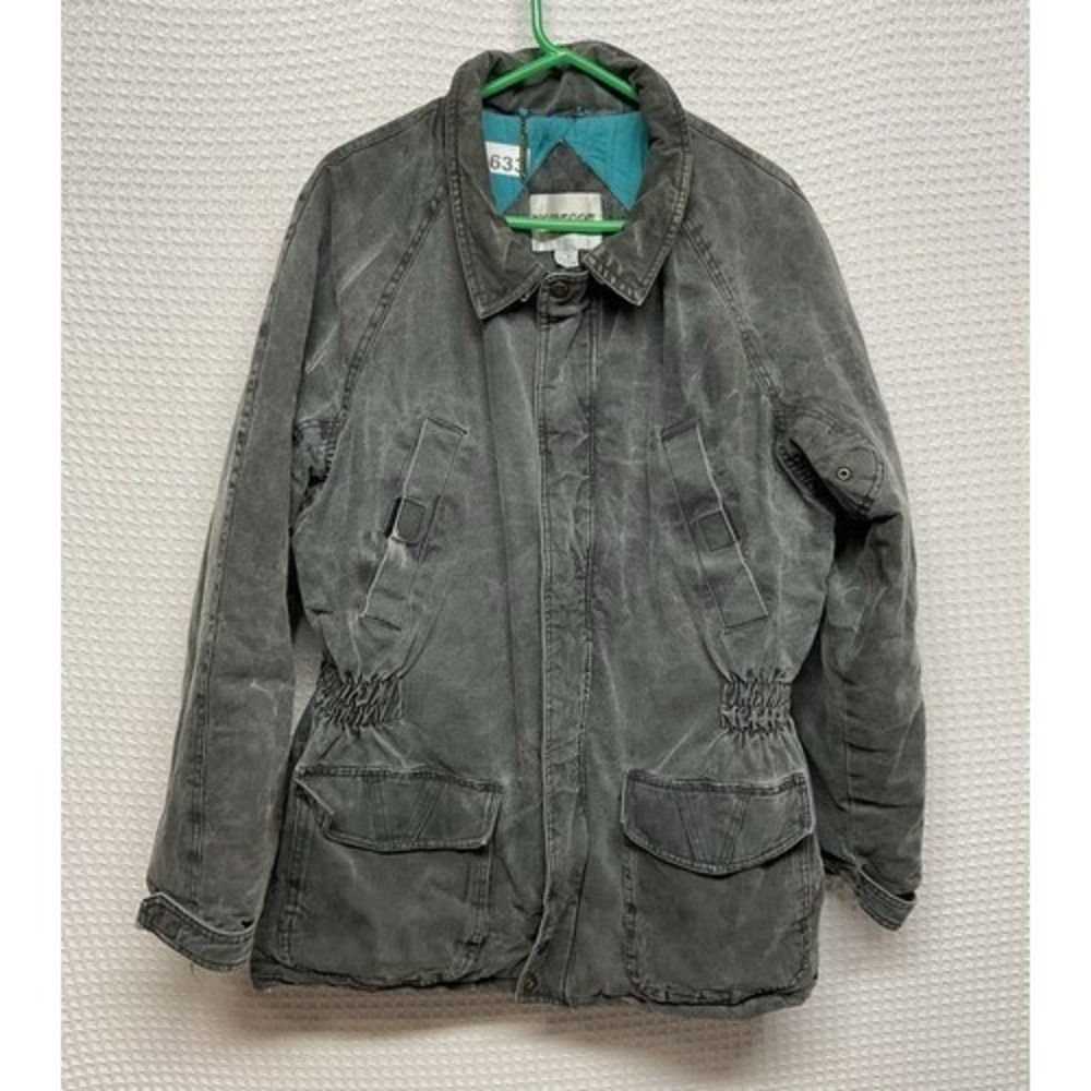 VTG McGregor Gray Acid Washed Utility Full Zip Field Chore Jacket Men M China
